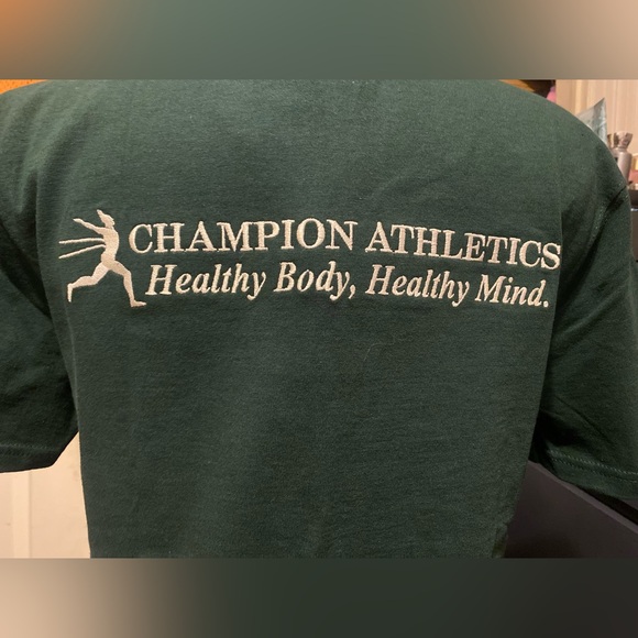 NWT, Men’s Size S Champion Pine Green Short Sleeve Tee W/ Logo Embroidery - Picture 8 of 15